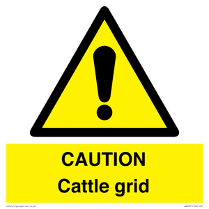 CAUTION Cattle grid